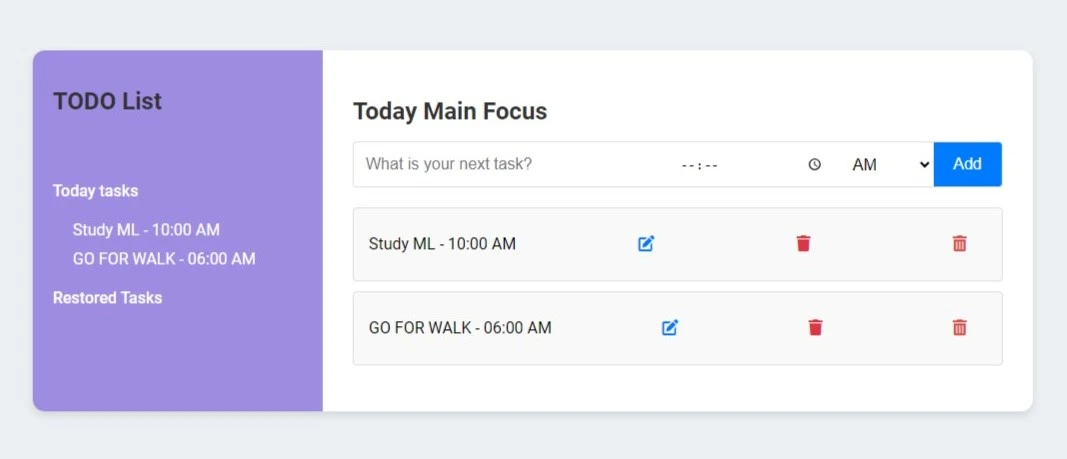 Task Master Project Snapshot